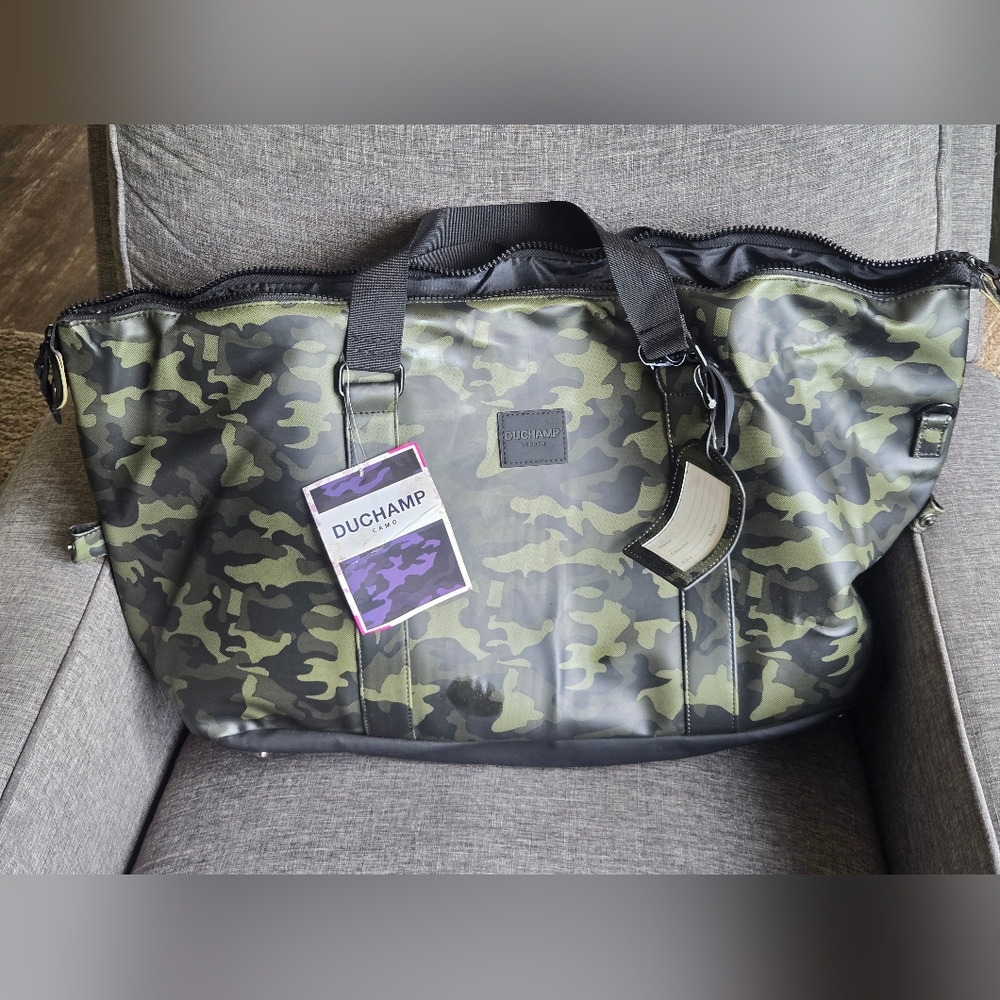 Duchamp London Rubberized Camo Tote Duffle Bag * NO STRAP *